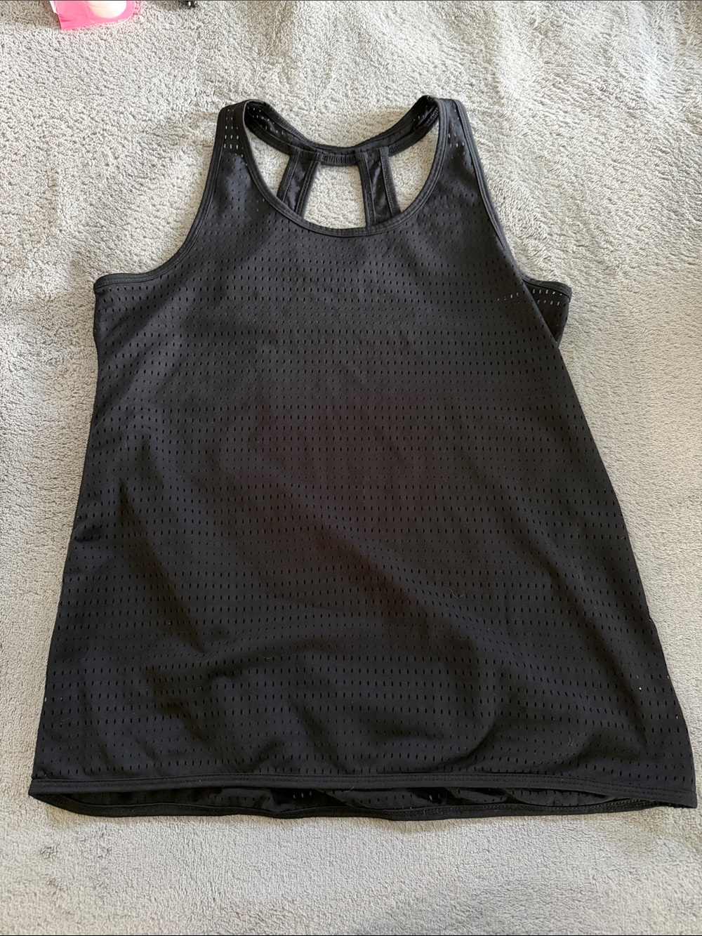 tek gear Black Mesh Racerback Tank - Breathable Active Tank